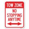 Signmission No Stopping Anytime with Bi-Directional Arrow Heavy-Gauge Aluminum Rust Proof Parking, A-1824-23579 A-1824-23579 - alternate 1